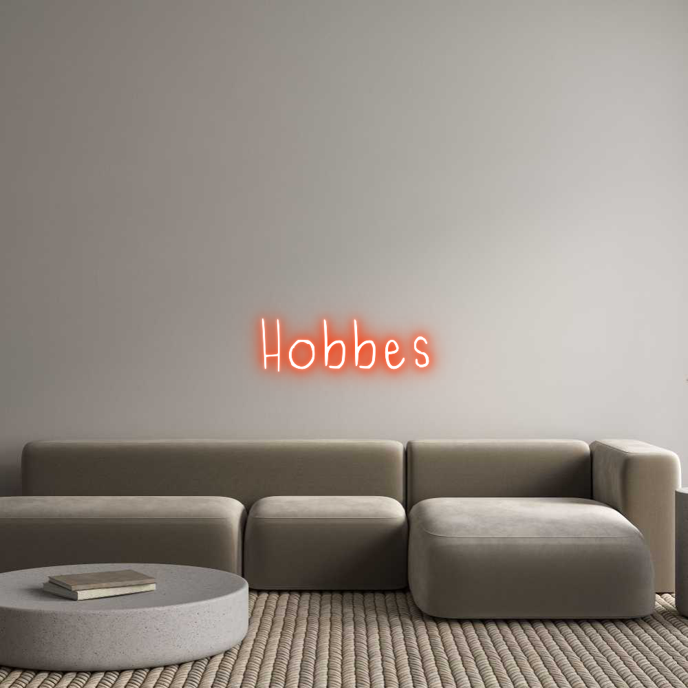 Custom Neon Text - Hobbes