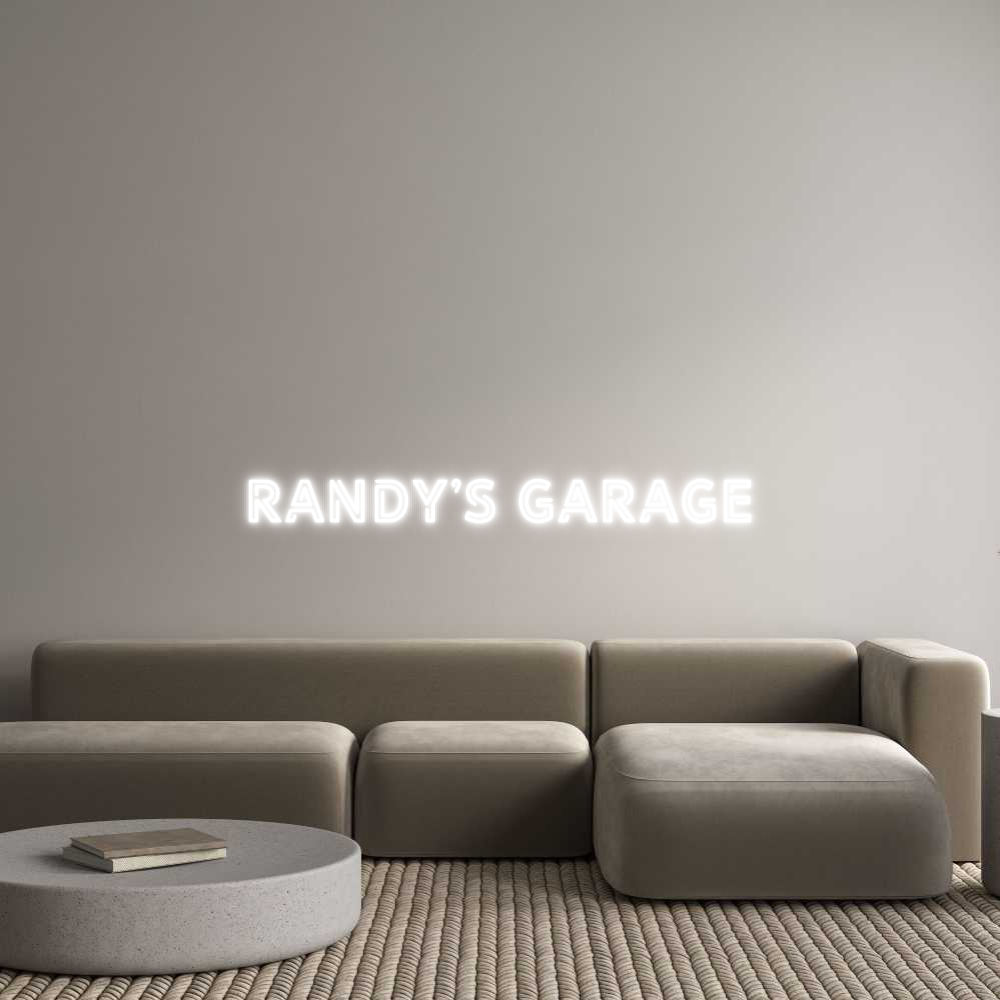 Custom Neon Text - RANDY’S GARAGE