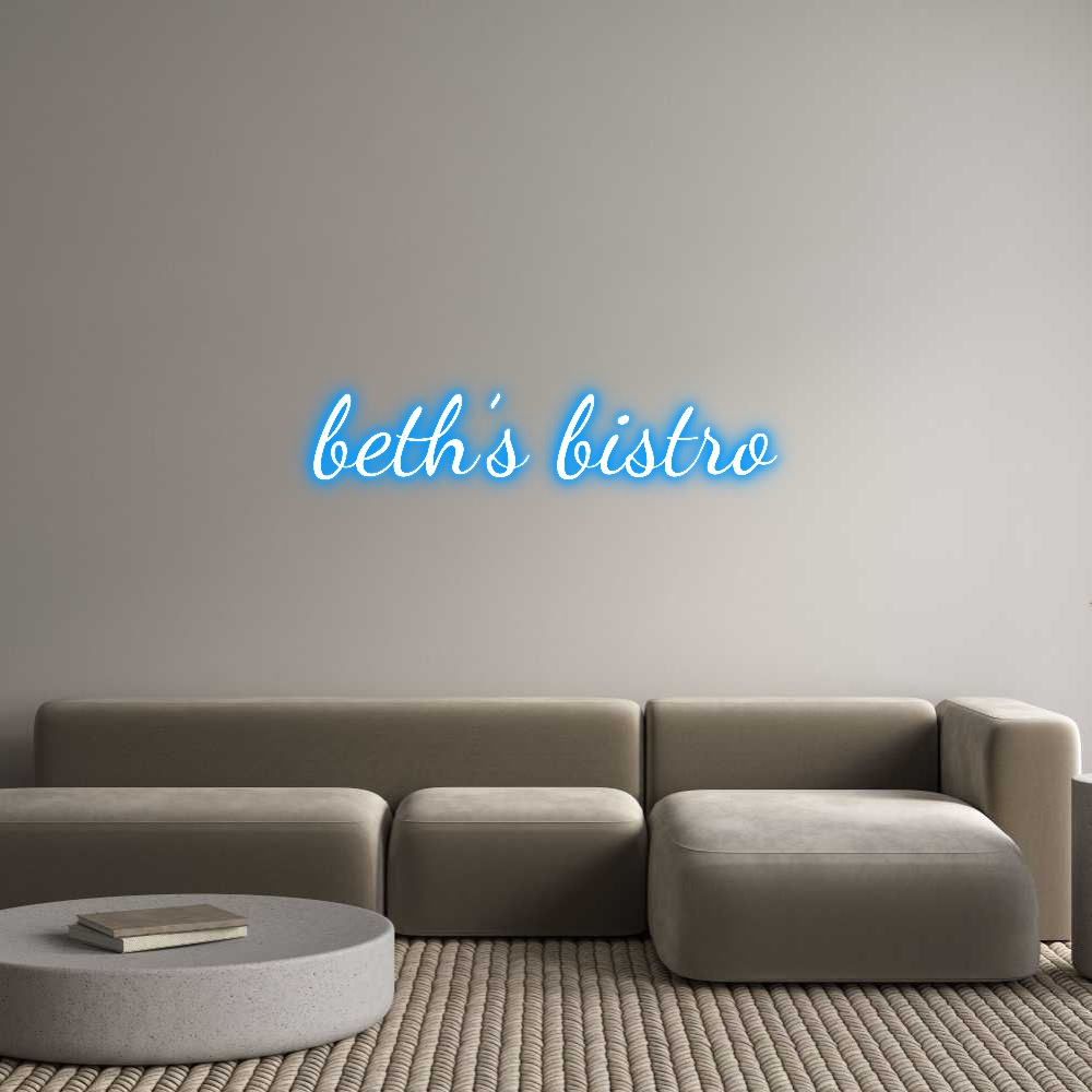 Custom Neon Text - beth’s bistro