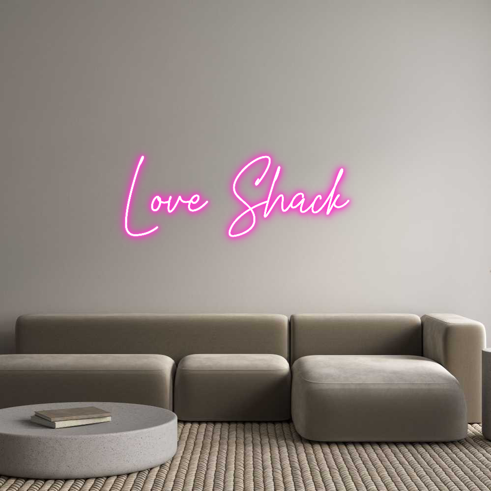 Custom Neon Text - Love Shack