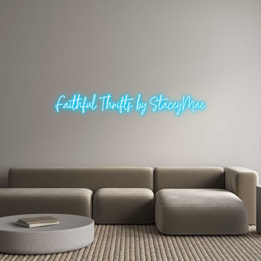 Custom Neon Text - Faithful Thri...