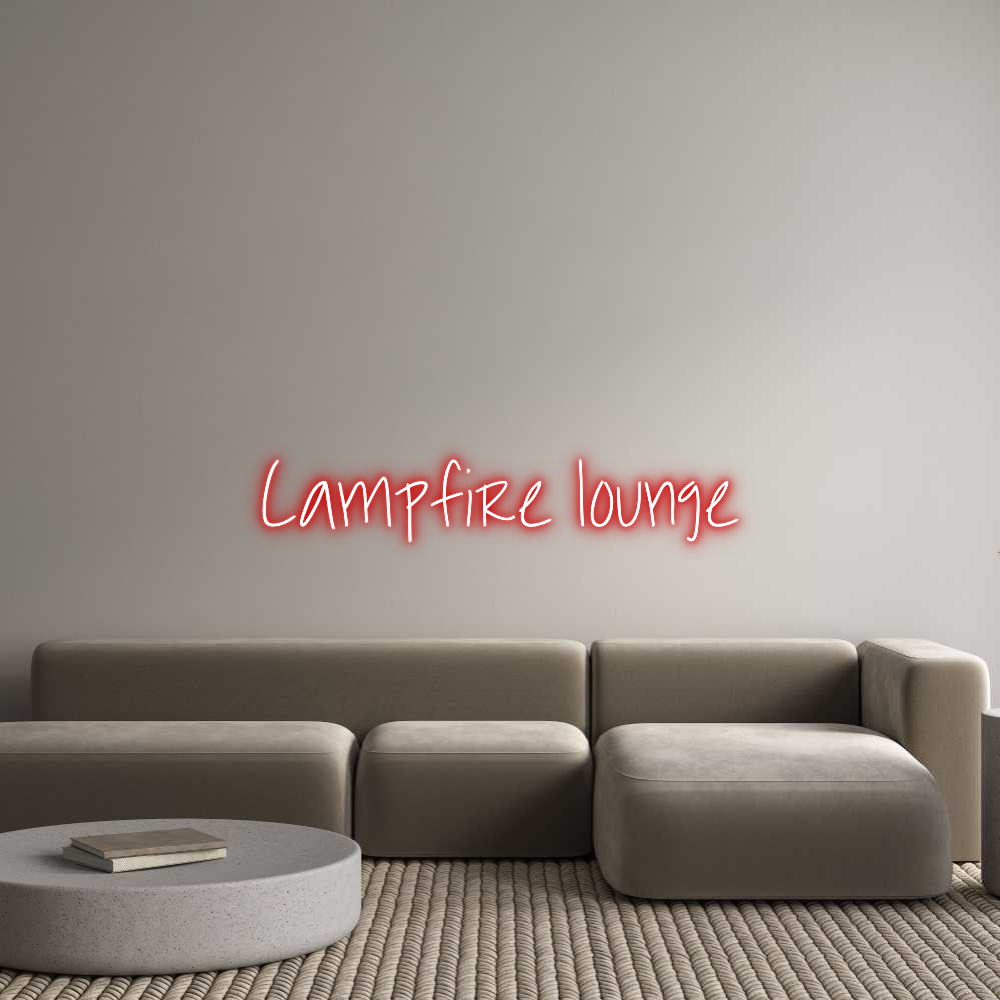 Custom Neon Text - Campfire lounge