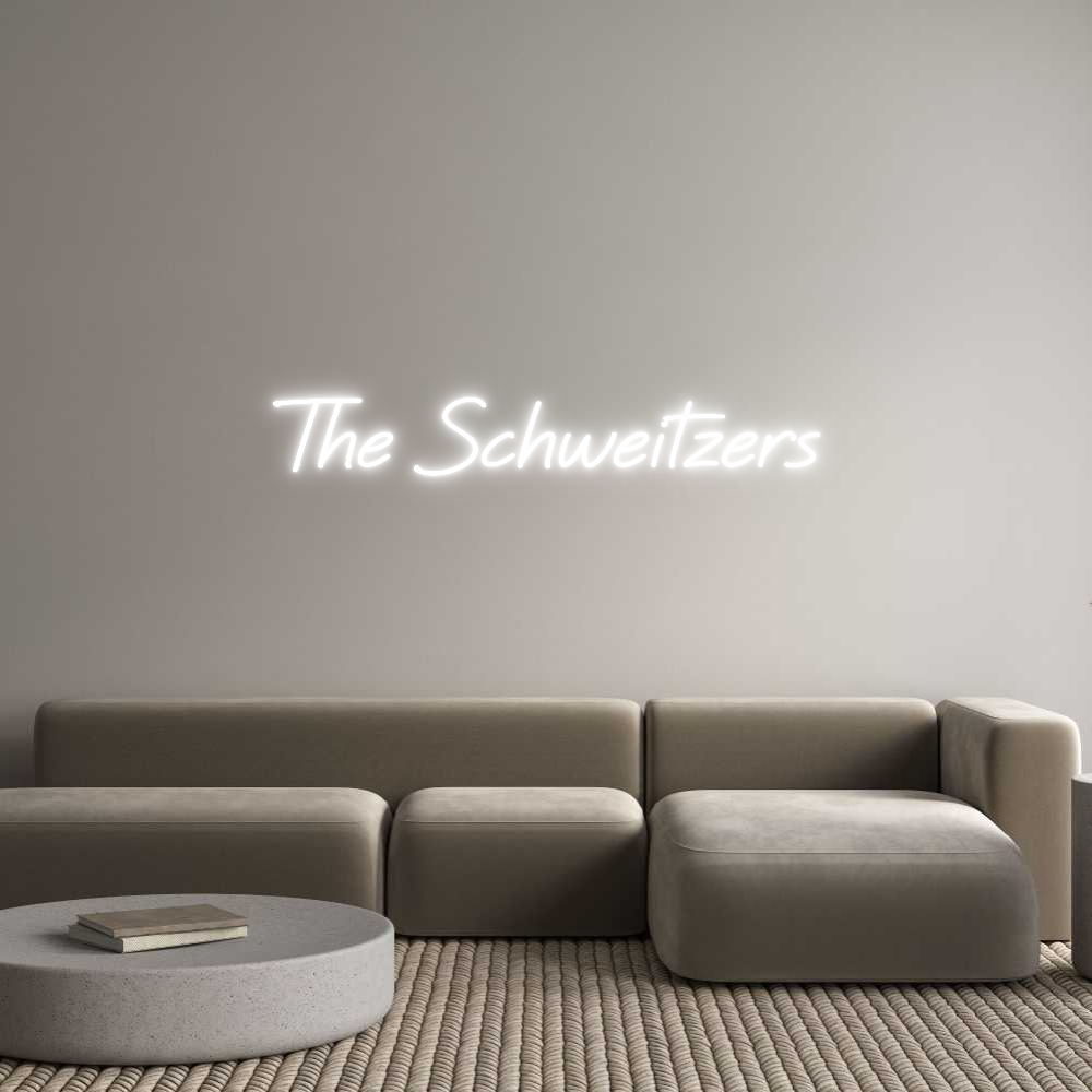 Custom Neon Text - The Schweitzers