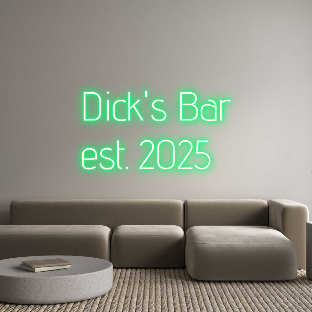 Custom Neon Text - Dick's Bar
e...