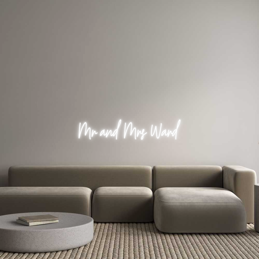 Custom Neon Text - Mr and Mrs Ward