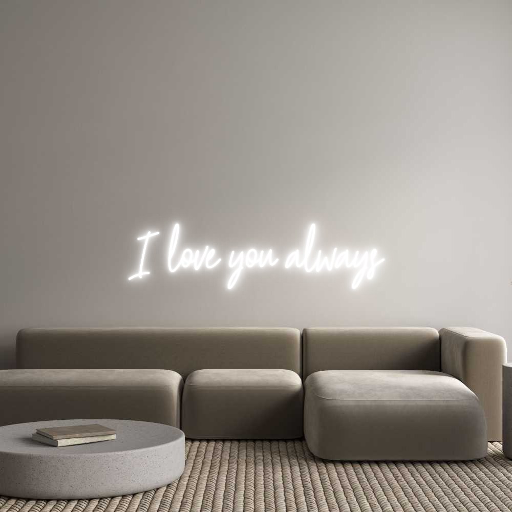 Custom Neon Text - I love you al...