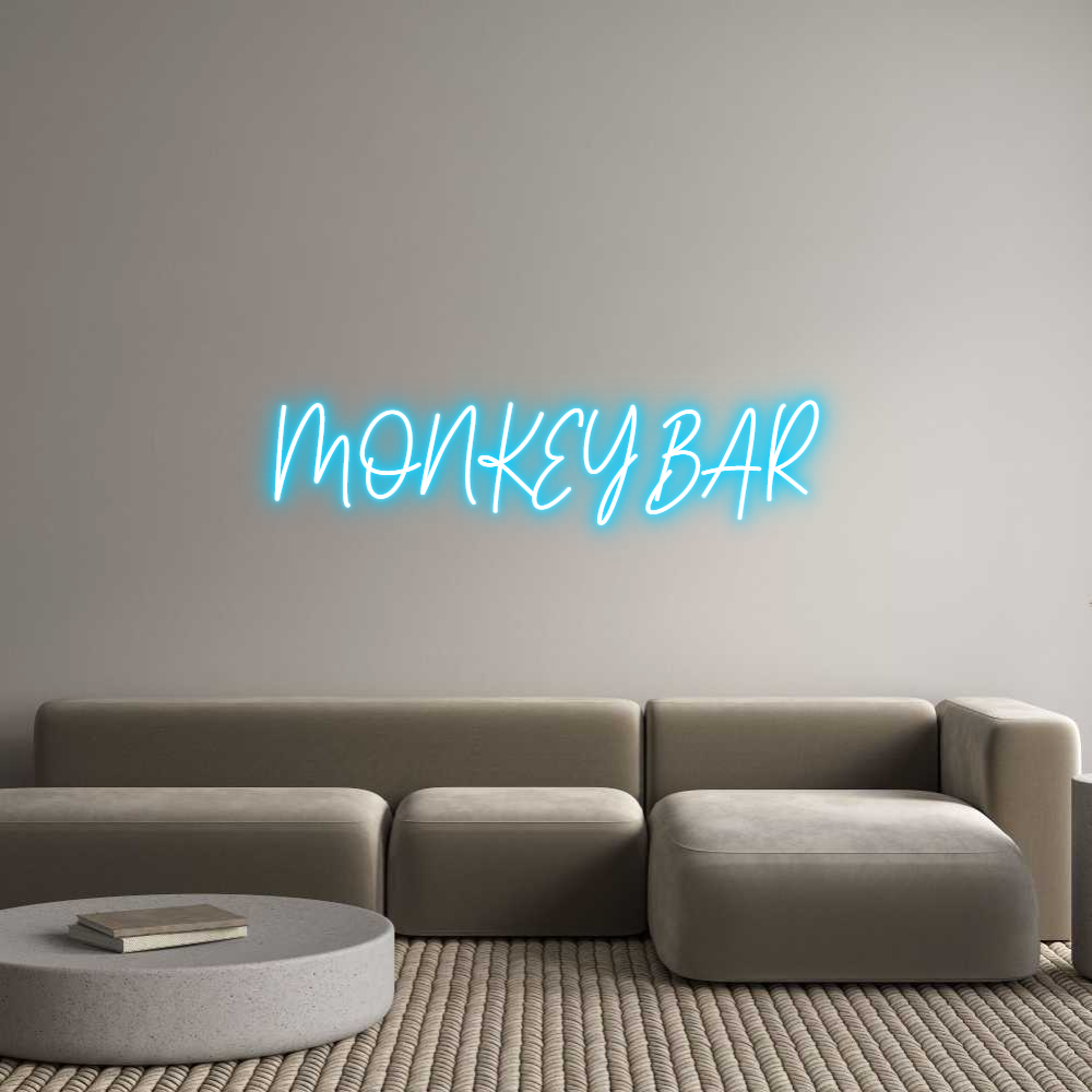 Custom Neon Text - MONKEY BAR