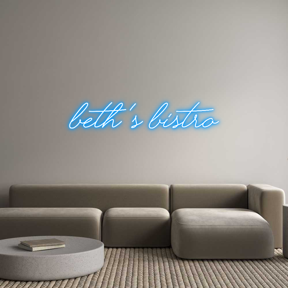 Custom Neon Text - beth’s bistro