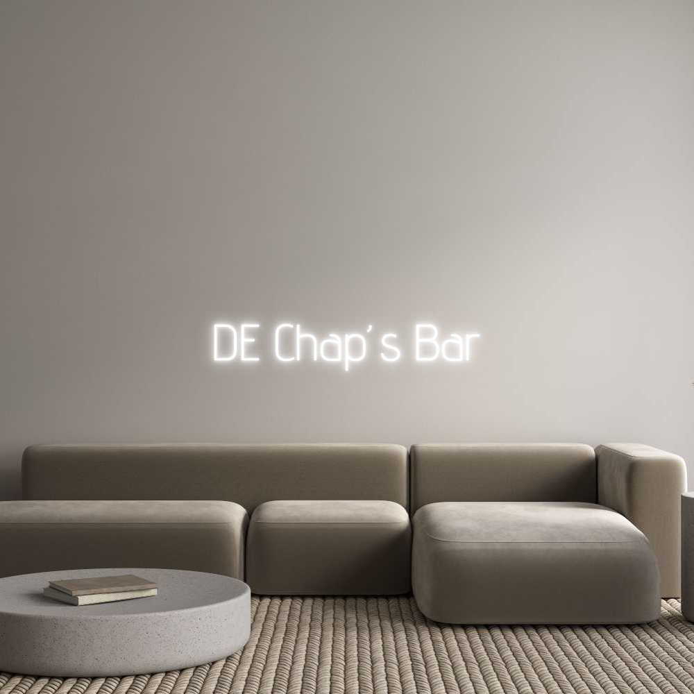 Custom Neon Text - DE Chap’s Bar