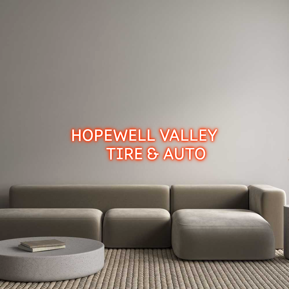 Custom Neon Text - HOPEWELL VALL...