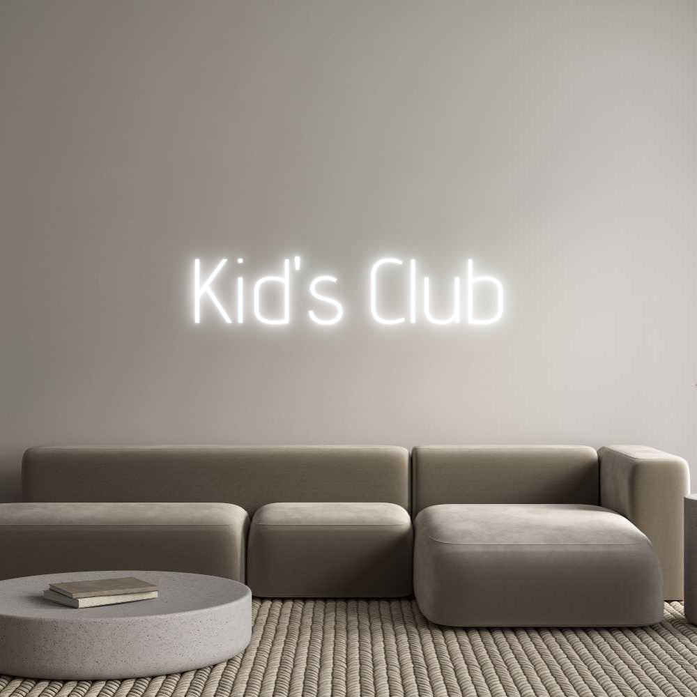 Custom Neon Text - Kid's Club