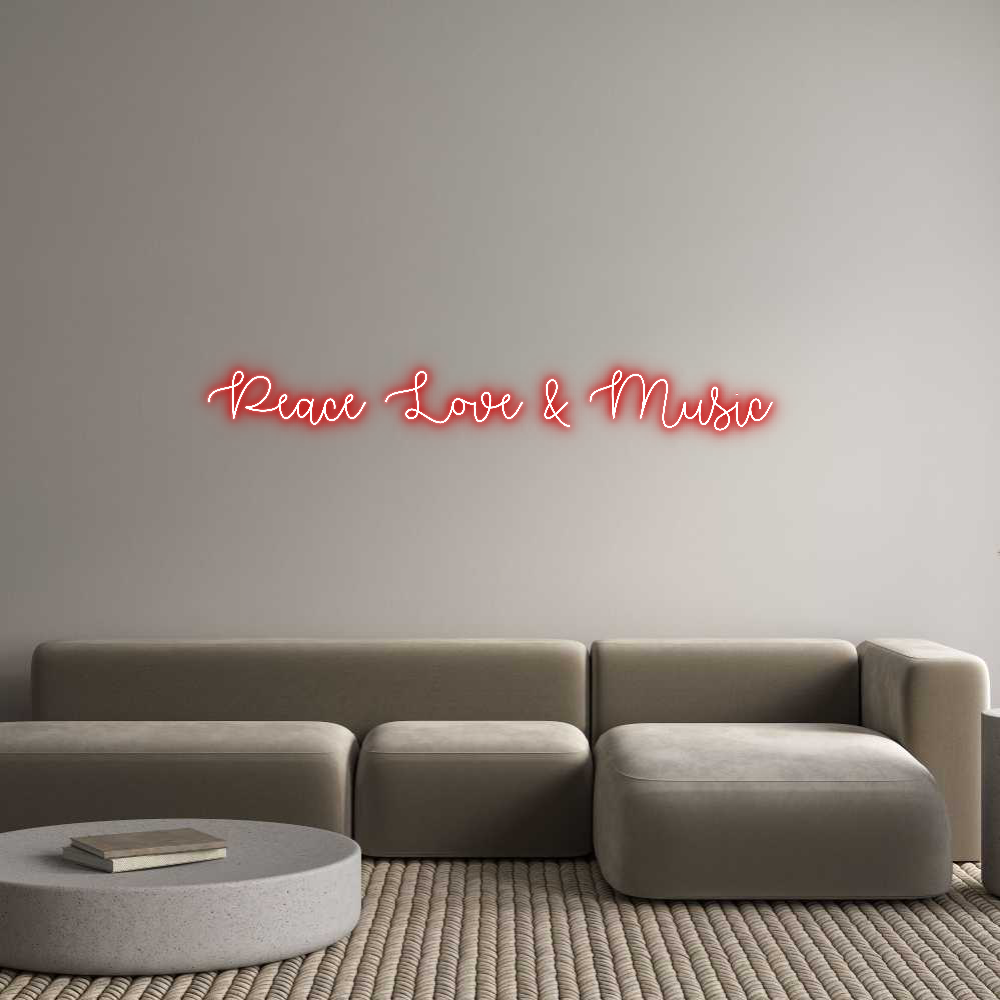 Custom Neon Text - Peace Love & ...