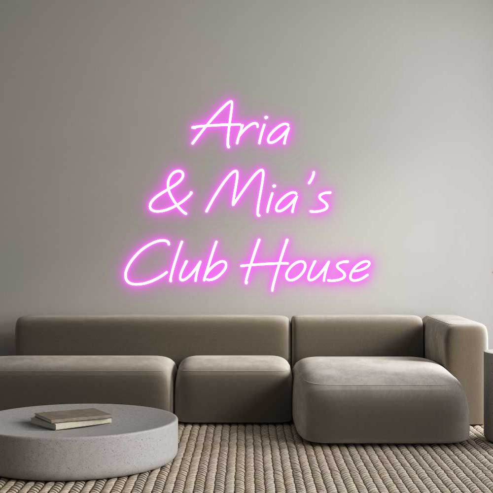 Custom Neon Text - Aria 
& Mia'...