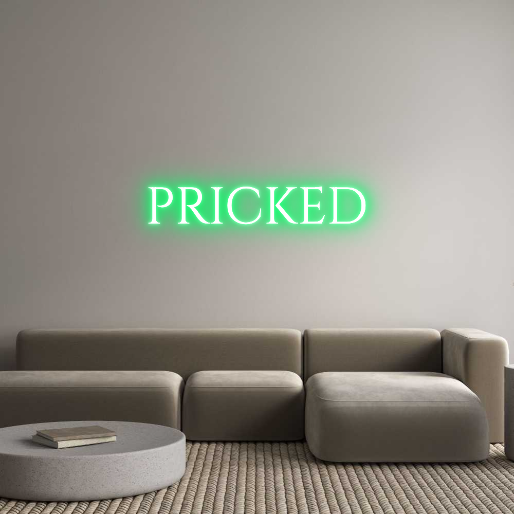 Custom Neon Text - PRICKED