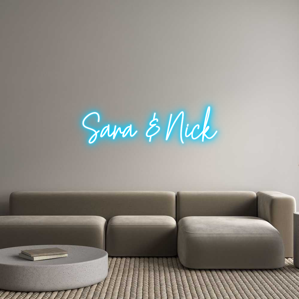 Custom Neon Text - Sara & Nick