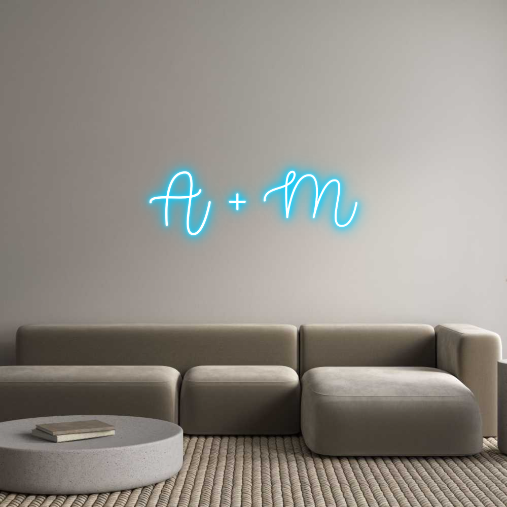 Custom Neon Text - A + M