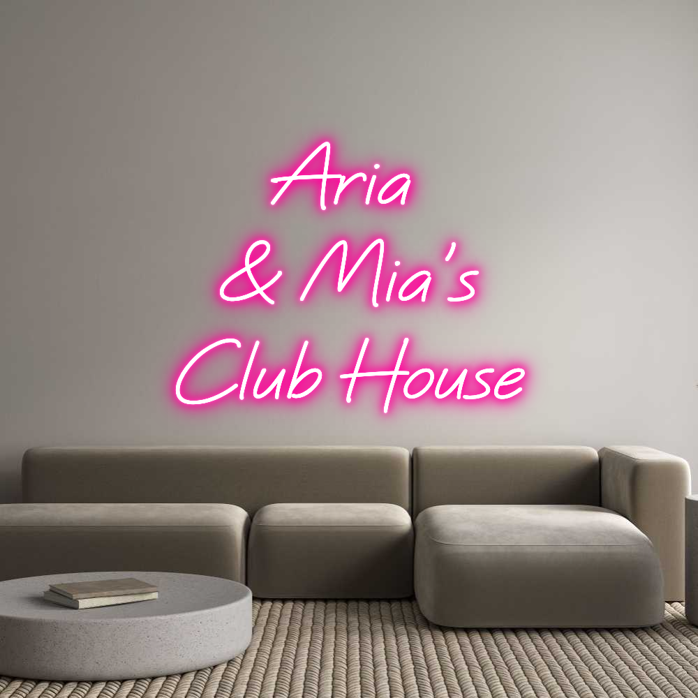 Custom Neon Text - Aria 
& Mia'...