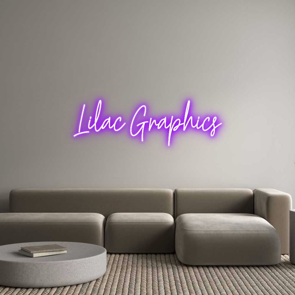 Custom Neon Text - Lilac Graphics