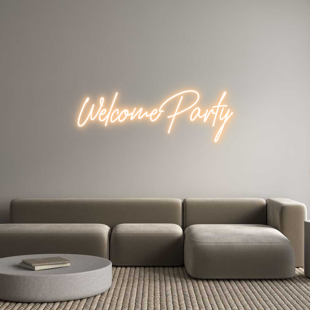 Custom Neon Text - WelcomeParty