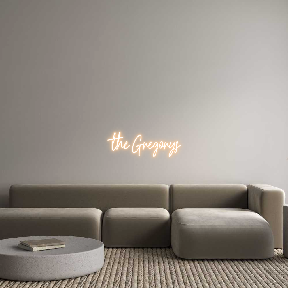 Custom Neon Text - the Gregorys