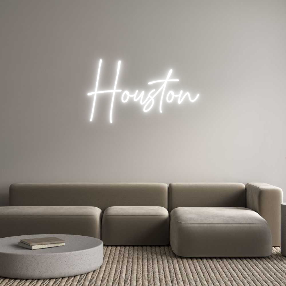 Custom Neon Text - Houston