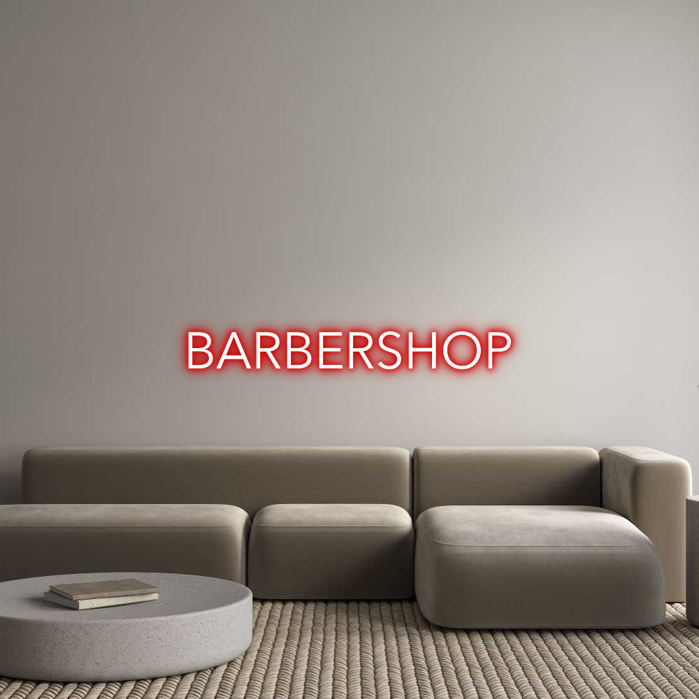 Custom Neon Text - BARBERSHOP