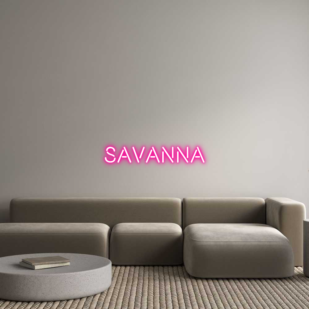 Custom Neon Text - Savanna