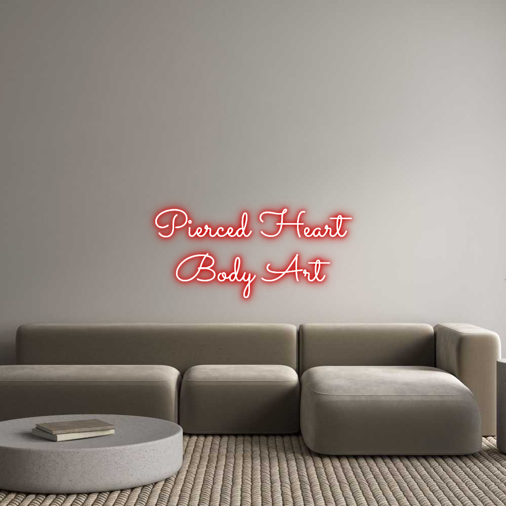 Custom Neon Text - Pierced Heart...