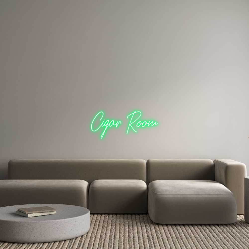 Custom Neon Text - Cigar Room