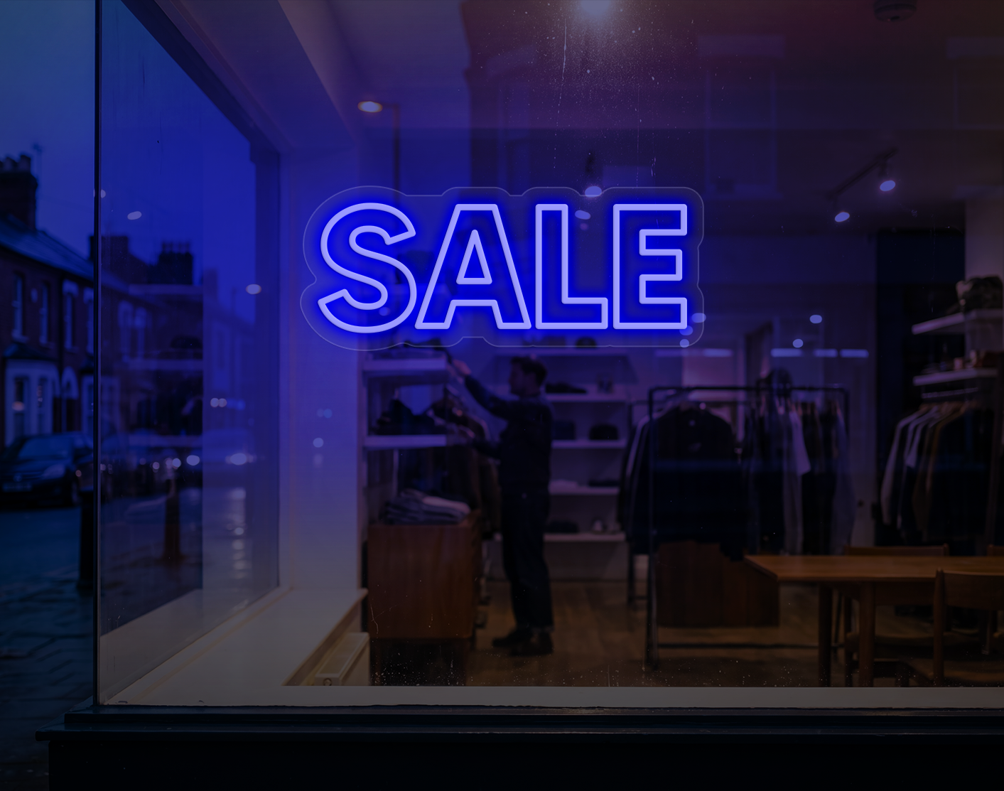 Sale LED Neon Sign - Dark Blue