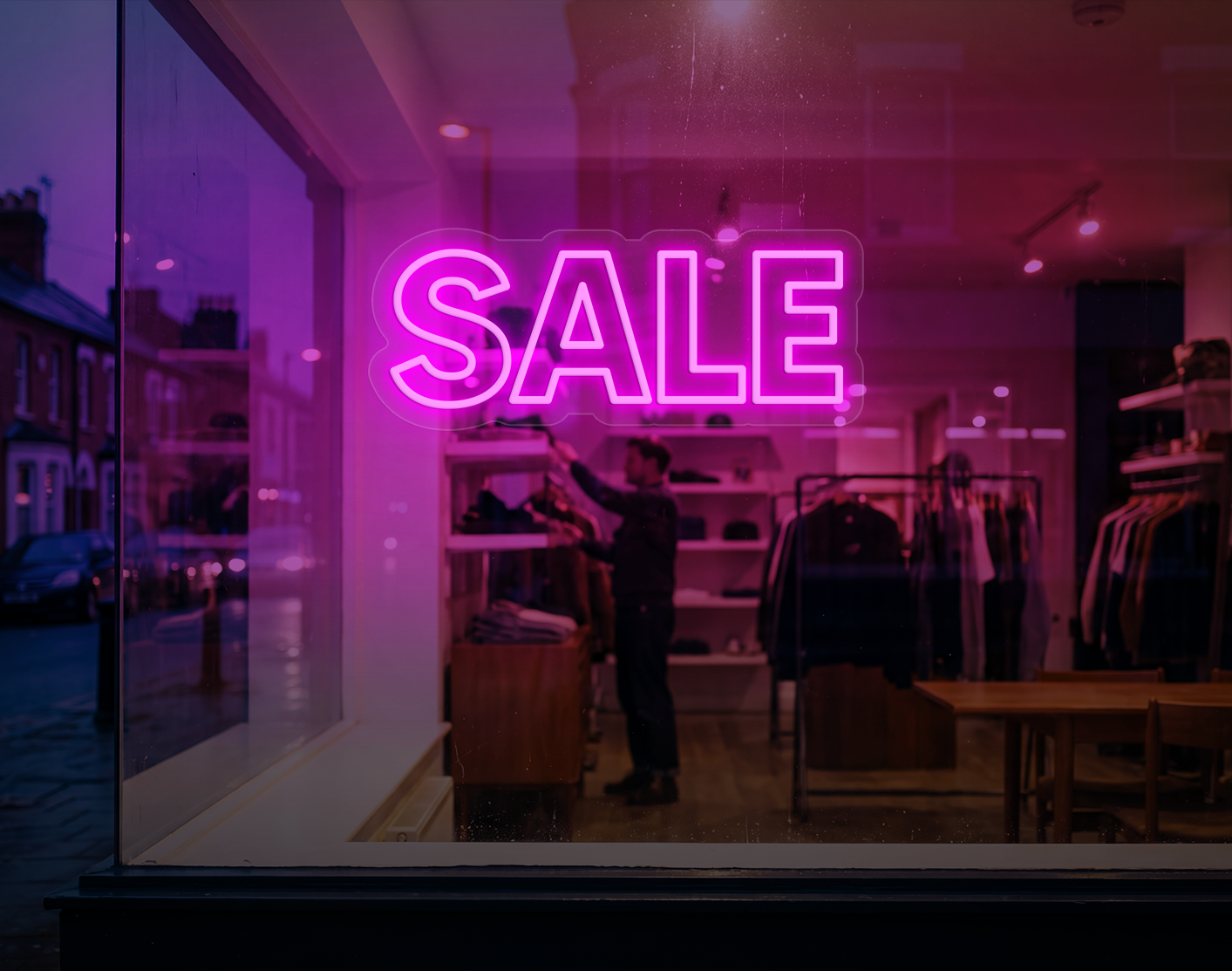 Sale LED Neon Sign - Hot Pink