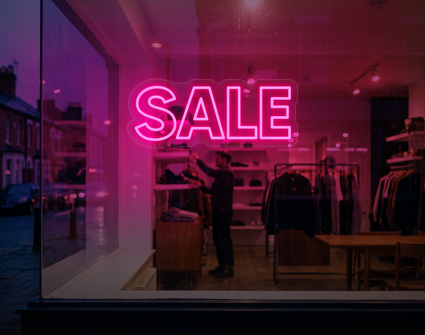 Sale LED Neon Sign - Light Pink