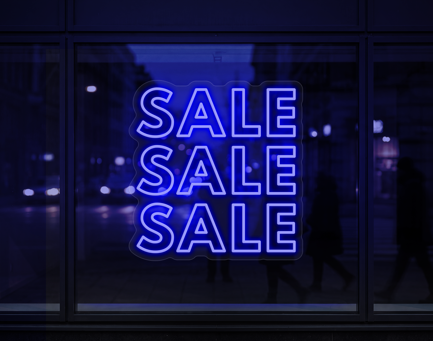 Sale Sale Sale LED Neon Sign - Dark Blue