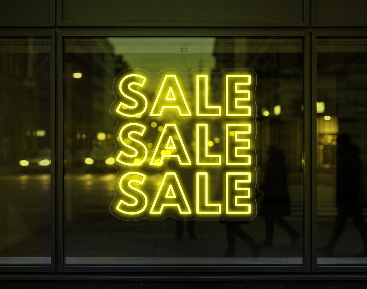 Sale Sale Sale LED Neon Sign - Yellow