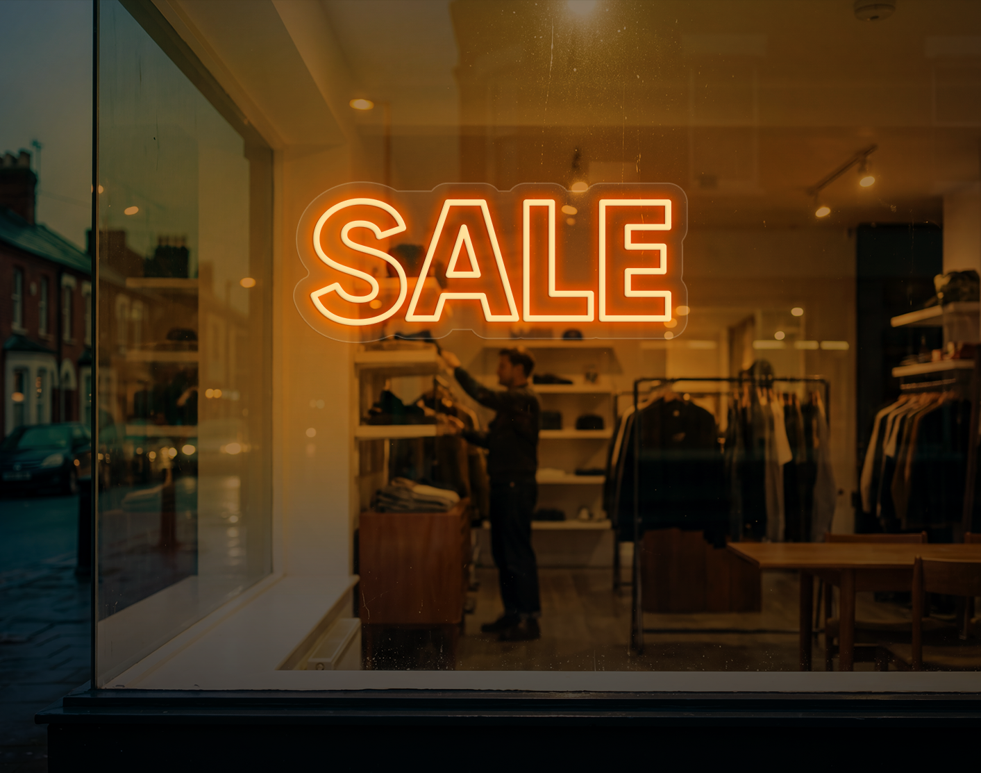 Sale LED Neon Sign - Sunset Orange
