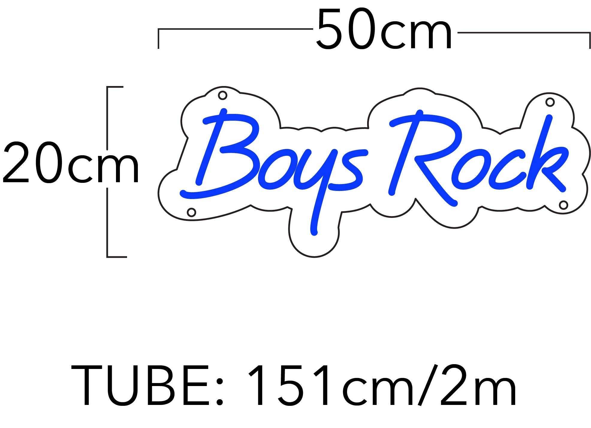 Boys Rock LED Neon sign