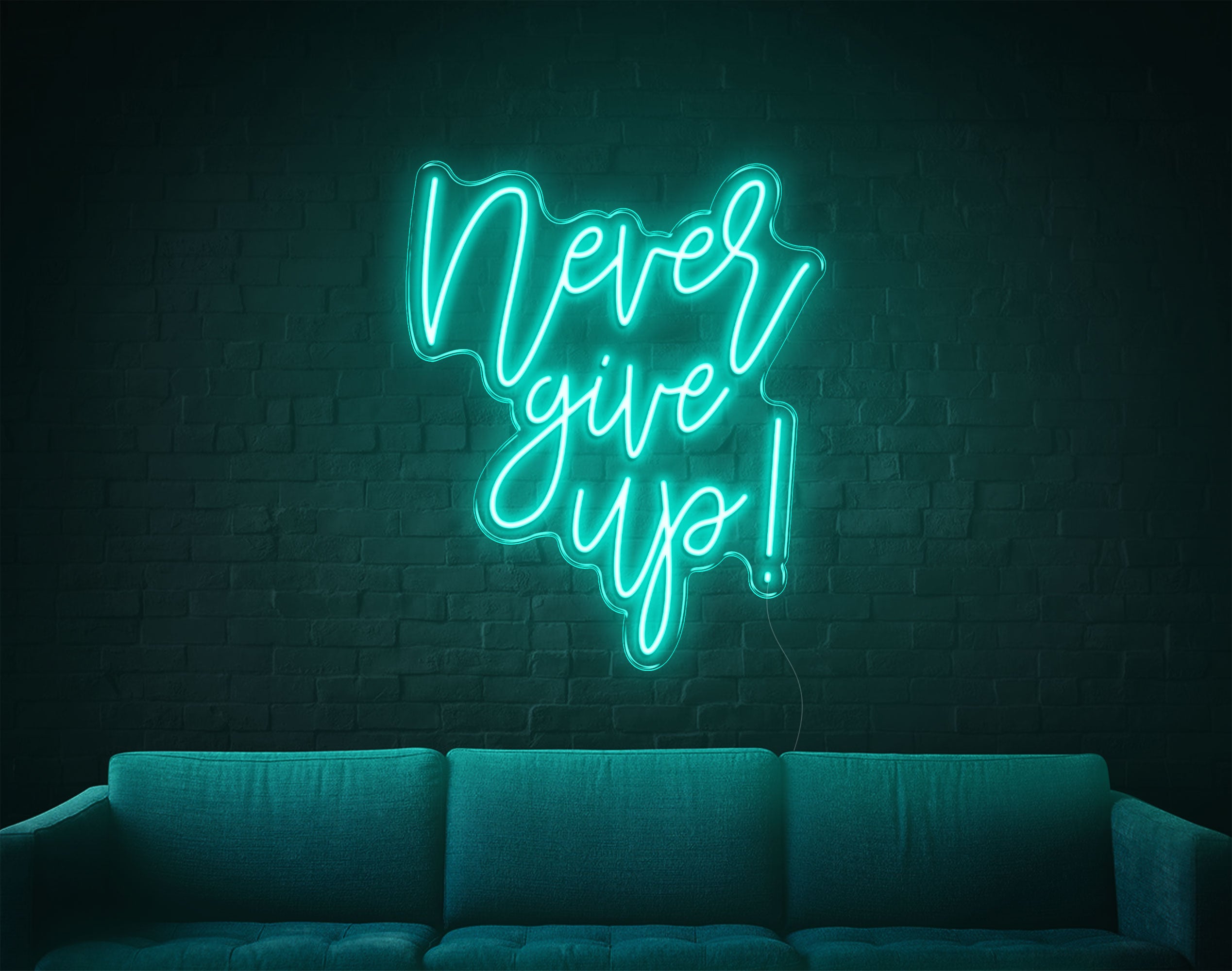 Never Give Up LED Neon Sign
