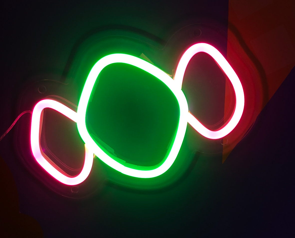 Green and light pink lolly LED neon sign!