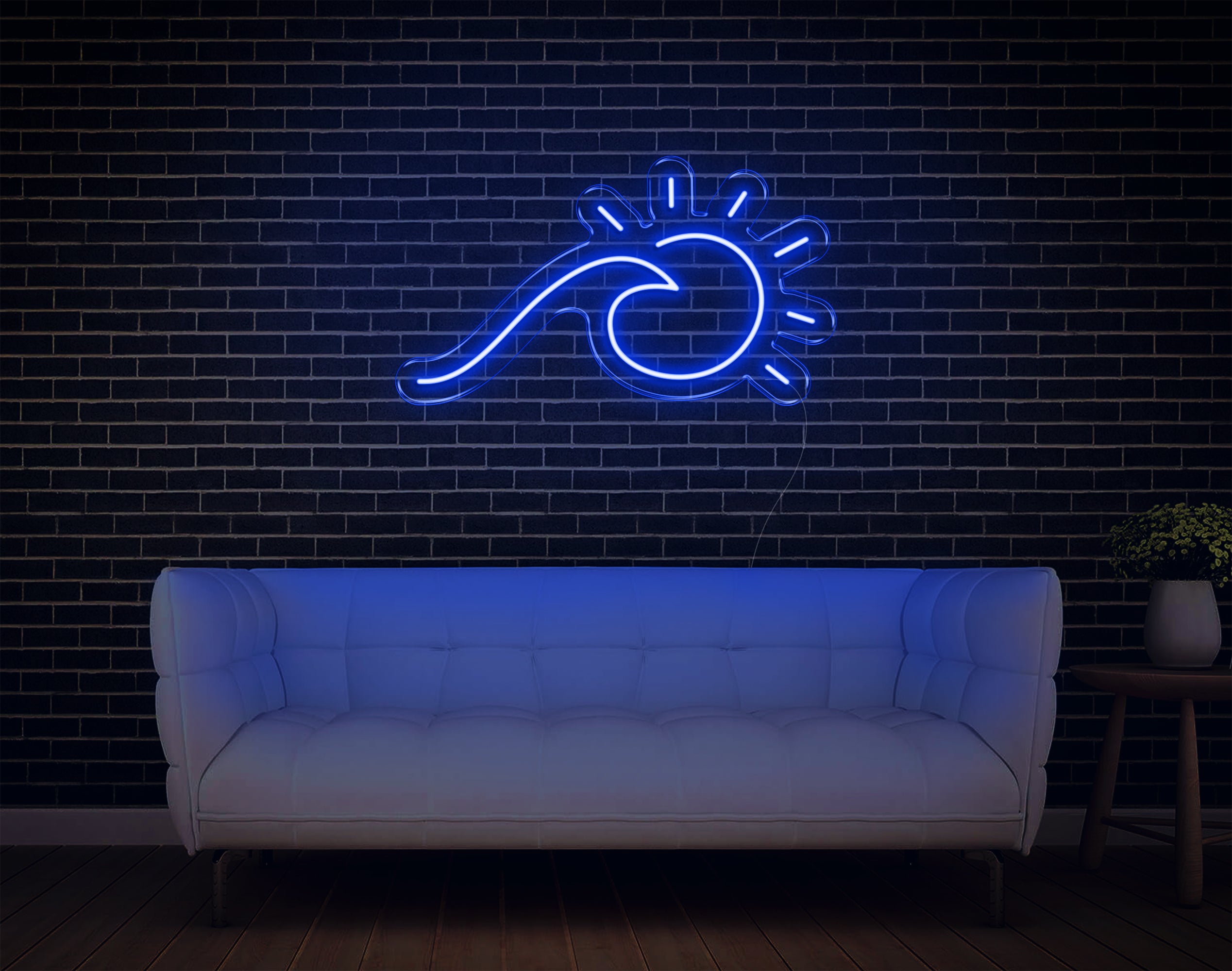 Wave and Sun LED Neon Sign
