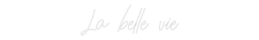 Custom Neon: La belle vie