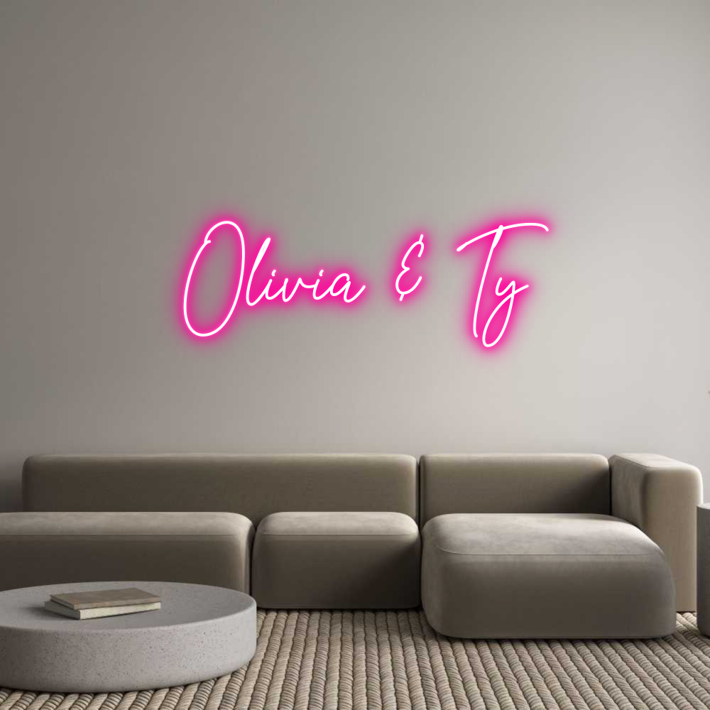 Custom Neon Text - Olivia & Ty