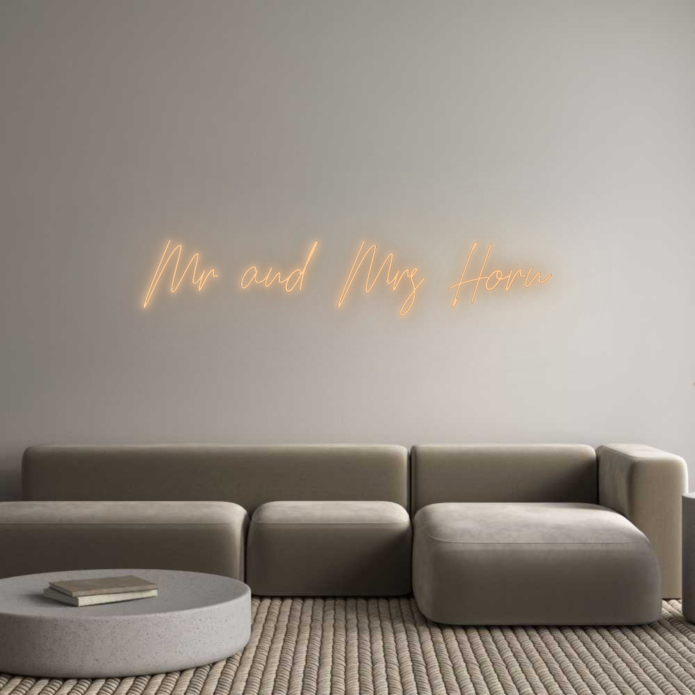Custom Neon: Mr and Mrs Horn