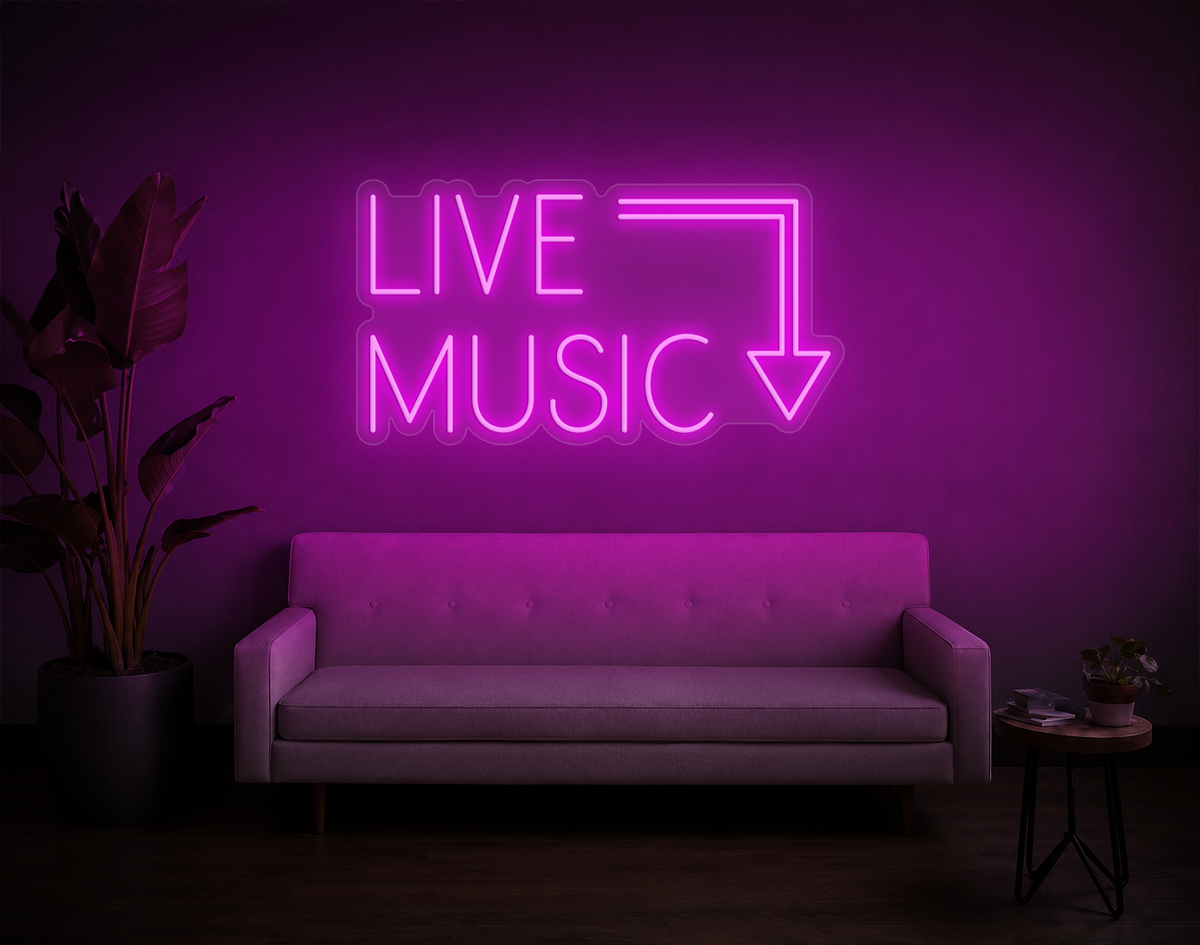 Live Music LED Neon Sign