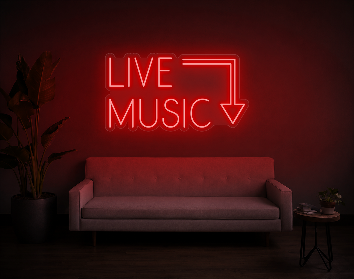 Live Music LED Neon Sign