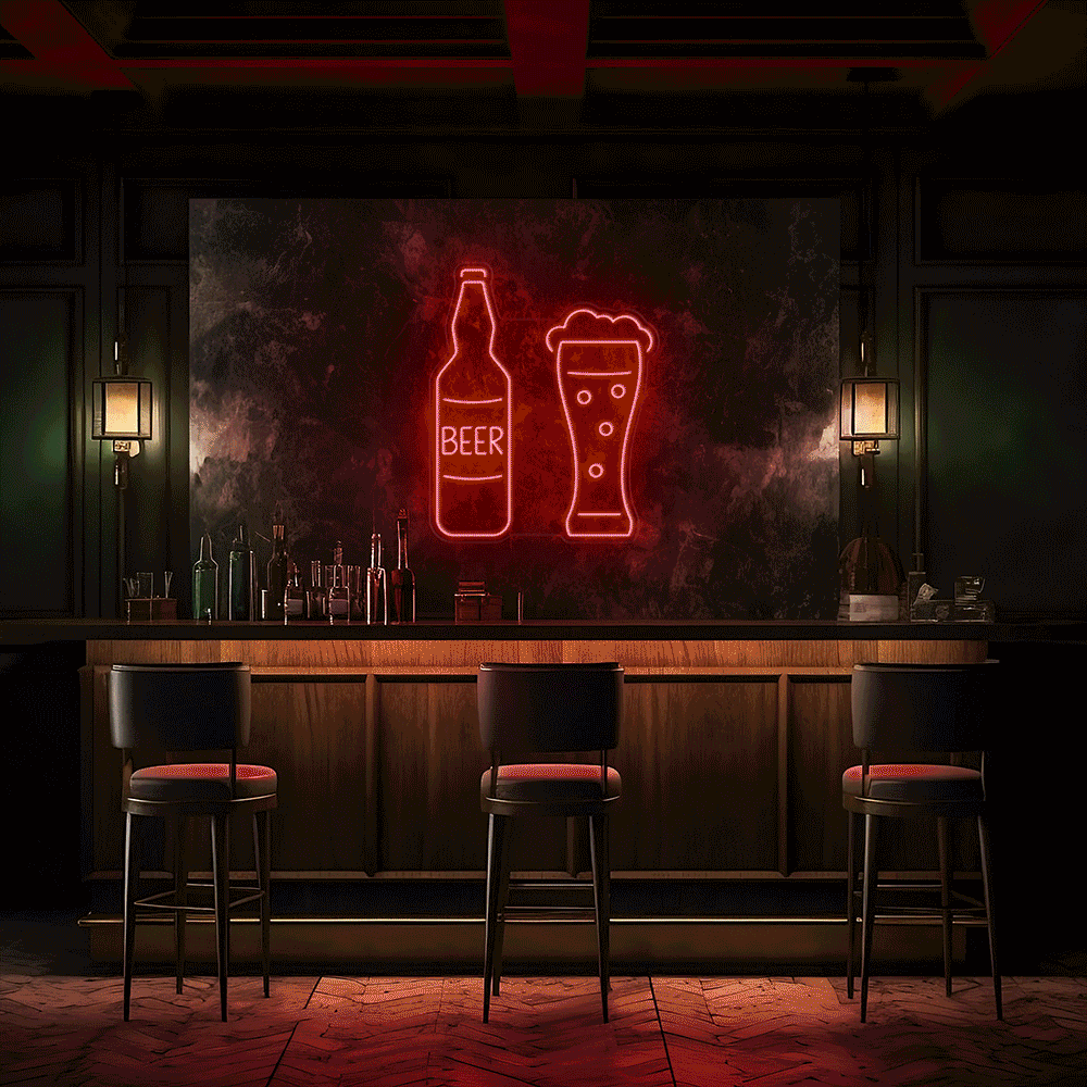 Beer & Schooner LED Neon Sign!