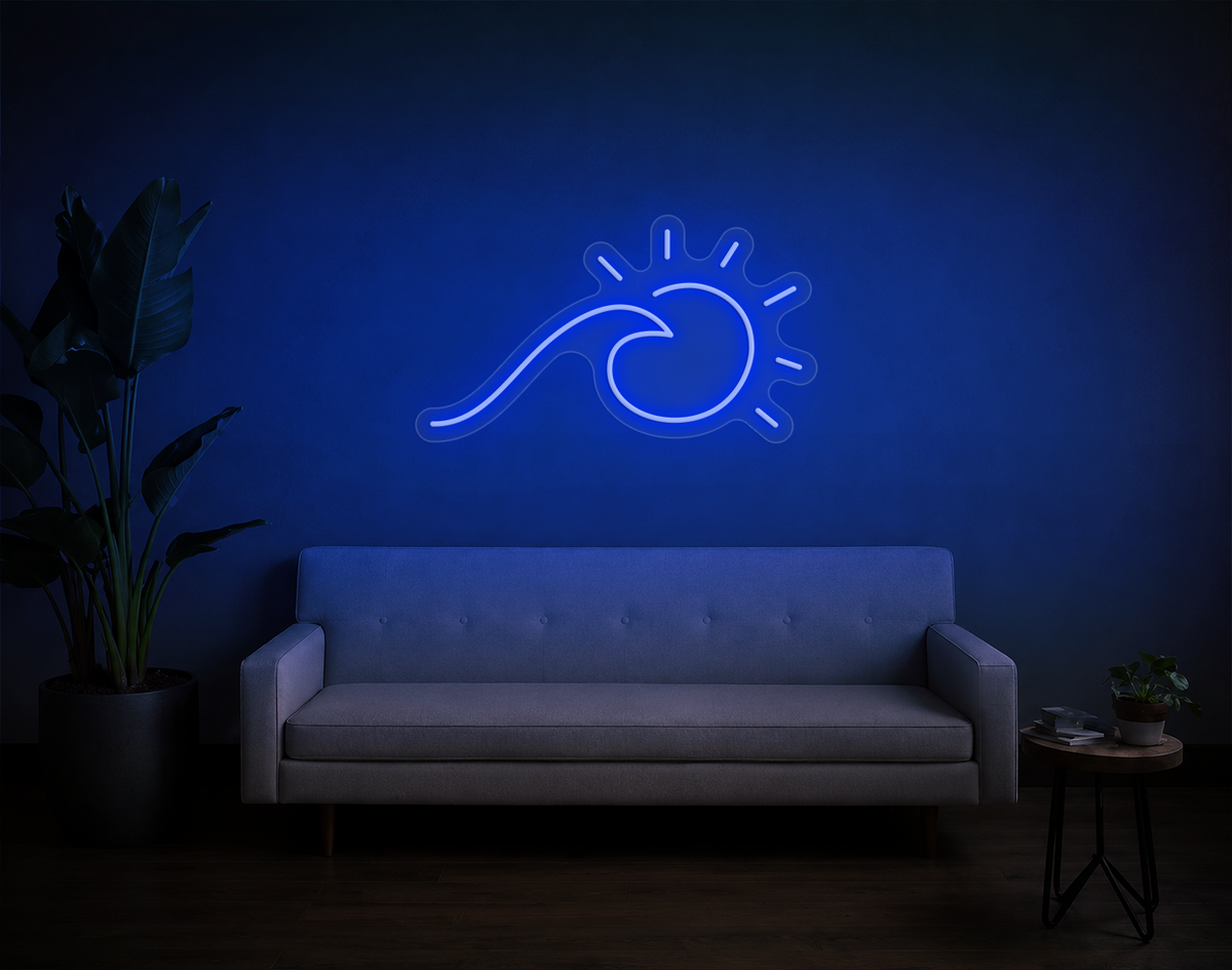 Wave and Sun LED Neon Sign