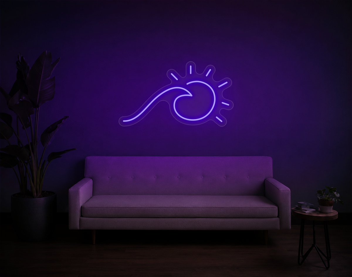 Wave and Sun LED Neon Sign