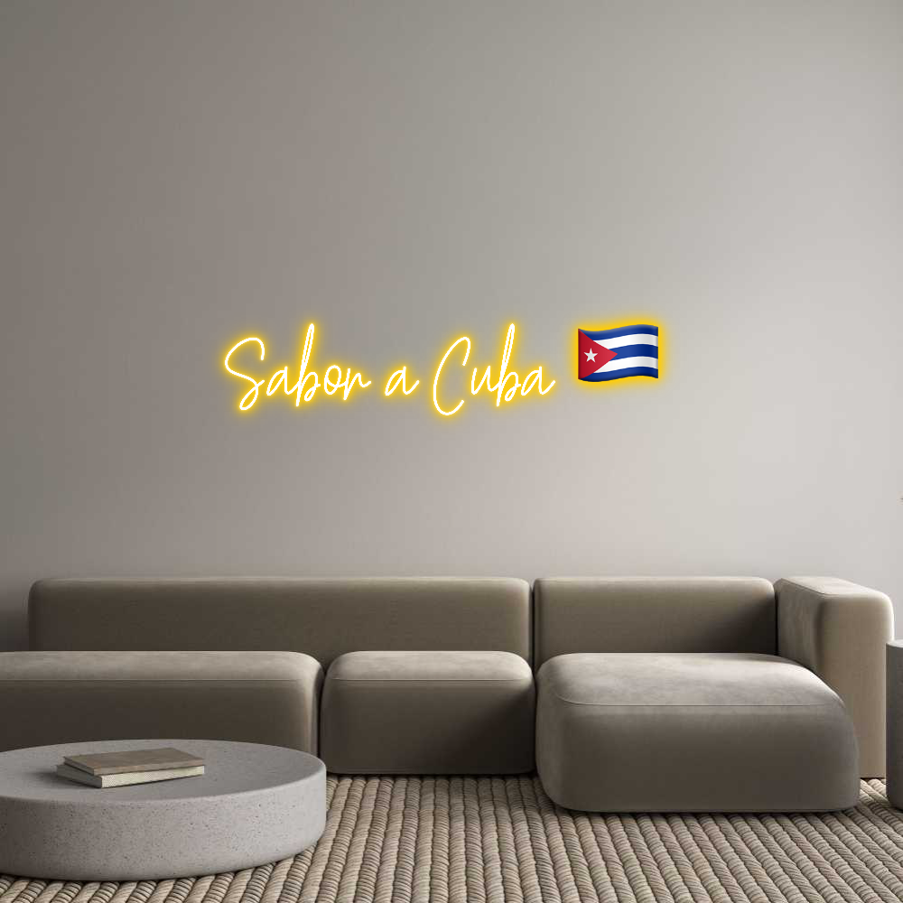 Custom Neon Text - Sabor a Cuba ...