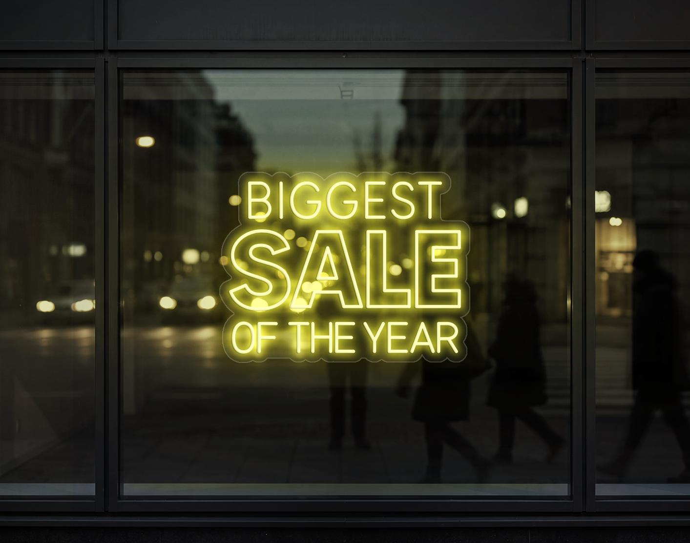 Biggest Sale Of The Year LED Neon Sign - Buttercup Yellow