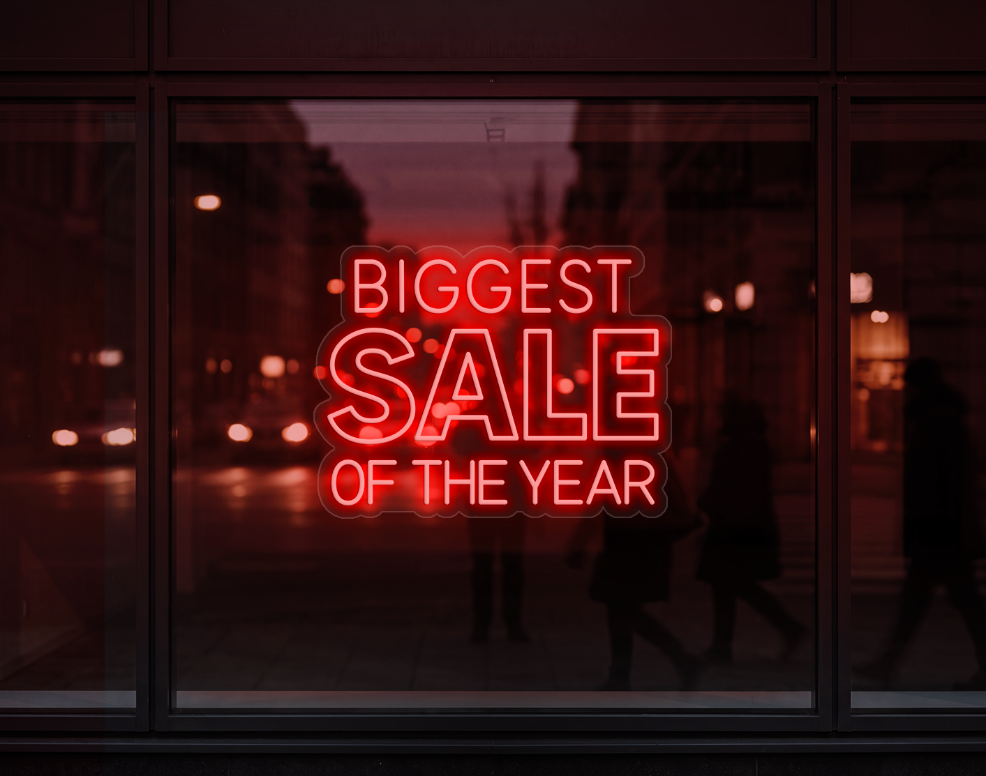Biggest Sale Of The Year LED Neon Sign - Coral Orange